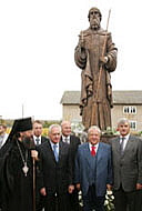 The opening of the monument to the Saint warrior Peresvet created by Z.K.Tsereteli in Borisoglebsk (Yaroslavl region).