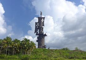 The Construction of the Birth of the New World Monument by Zurab Tsereteli is Being Completed in Puerto Rico