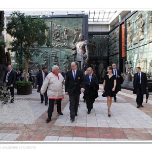 His Serene Highness Prince of Monaco Albert II Visited an Exhibition of the Sculptor Mateo Mornar in Tsereteli Art Gallery